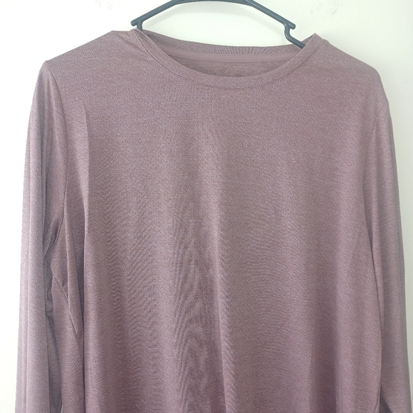 Xersion Womens Crew Neck Long Sleeve T-Shirt XL Brilliant Fuchsia - Picture 3 of 3